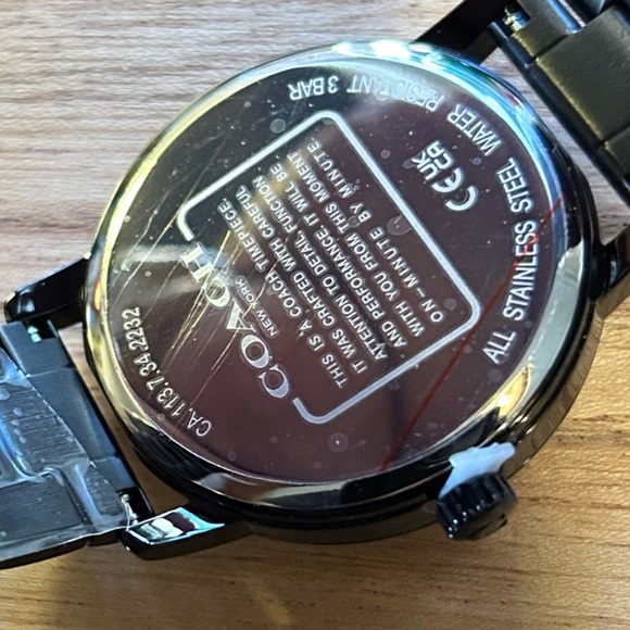 Coach Grand Watch 36mm Black Face With Golden Carriage & MultiColored Cr… - Picture 3 of 8